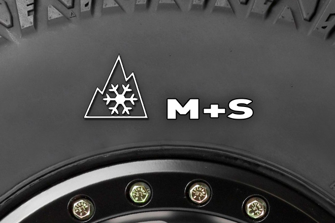 The M+S and Snowflake Designations on a Car Tire