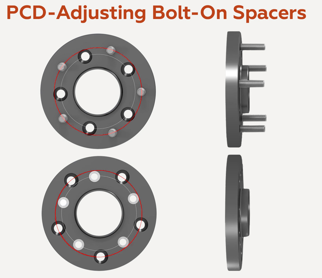 PCD-Adjusting Bolt-On Spacers