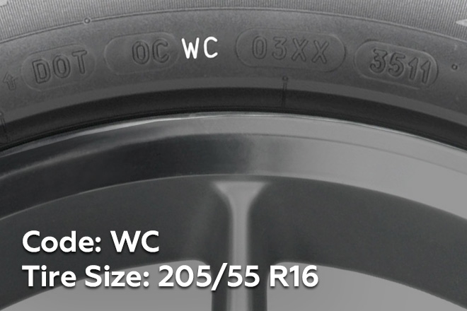 Tire Size Code Example