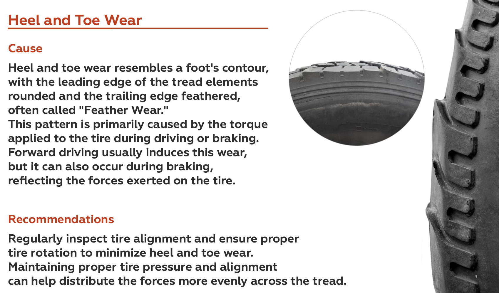 Identifying and Managing Heel and Toe Tire Wear